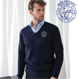 (image for) PC Embroidered Mens 12 Gauge V-neck Jumper (HB720)