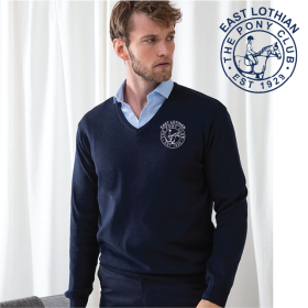 (image for) PC Embroidered Mens 12 Gauge V-neck Jumper (HB720)
