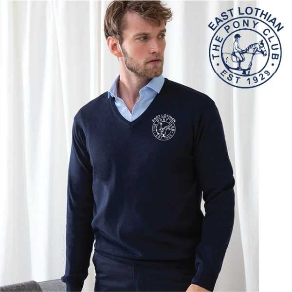 (image for) PC Embroidered Mens 12 Gauge V-neck Jumper (HB720)