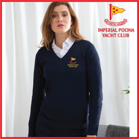 (image for) Ladies 12 Gauge V-neck Jumper (HB721)