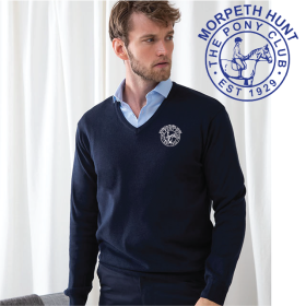 (image for) PC Embroidered Mens 12 Gauge V-neck Jumper (HB720)