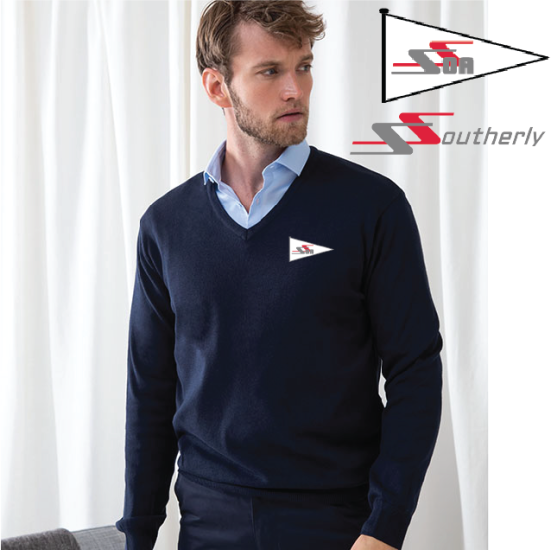 (image for) Mens 12 Gauge V-neck Jumper (HB720)