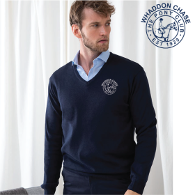 (image for) PC Embroidered Mens 12 Gauge V-neck Jumper (HB720)