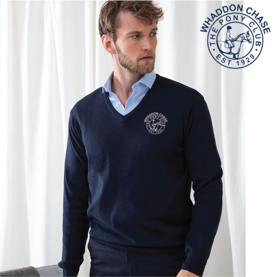 (image for) PC Embroidered Mens 12 Gauge V-neck Jumper (HB720)